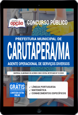 Apostila Prefeitura de Carutapera - MA em PDF - Agente Operacional de Serviços Diversos