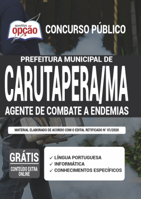 Apostila Prefeitura de Carutapera - MA - Agente de Combate a Endemias