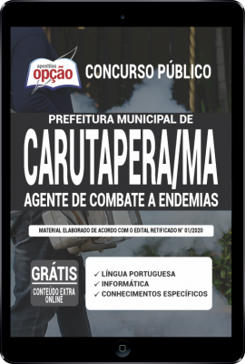 Apostila Prefeitura de Carutapera - MA em PDF - Agente de Combate a Endemias