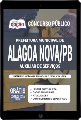 Apostila Prefeitura de Alagoa Nova - PB em PDF - Auxiliar de Serviços