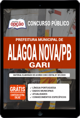 Apostila Prefeitura de Alagoa Nova - PB em PDF - Gari