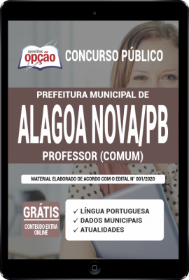 Apostila Prefeitura de Alagoa Nova - PB em PDF - Professor (Comum)