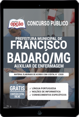Apostila Prefeitura de Francisco Badaró - MG em PDF - Auxiliar de Enfermagem