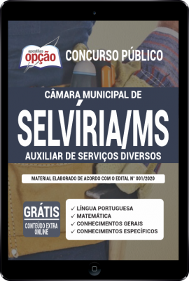 Apostila Câmara de Selvíria - MS em PDF - Auxiliar de Serviços Diversos