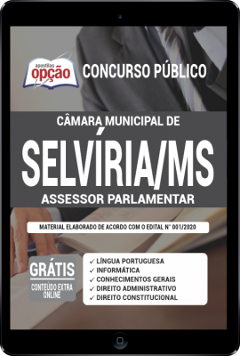 Apostila Câmara de Selvíria - MS em PDF - Assessor Parlamentar