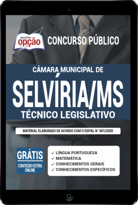 Apostila Câmara de Selvíria - MS em PDF - Técnico Legislativo