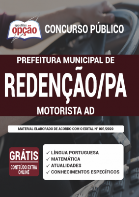 Apostila Prefeitura de Redenção - PA - Motorista AD