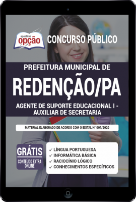 Apostila Prefeitura de Redenção - PA em PDF - Agente de Suporte Educacional I - Auxiliar de Secretaria