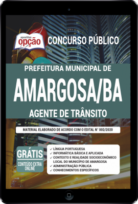 Apostila Prefeitura de Amargosa - BA em PDF - Agente de Trânsito