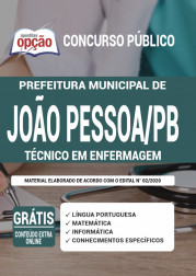 Apostila Prefeitura de João Pessoa - PB 2020 - Técnico em Enfermagem