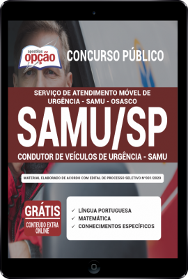 Apostila SAMU Osasco - SP em PDF - Condutor de Veículo de Urgência - SAMU
