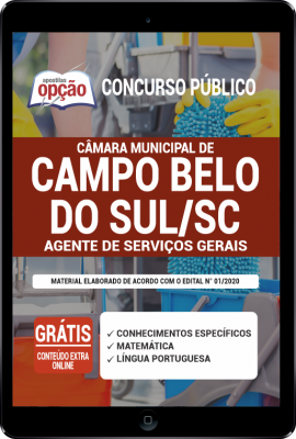 Apostila Câmara de Campo Belo do Sul - SC em PDF - Agente de Serviços Gerais