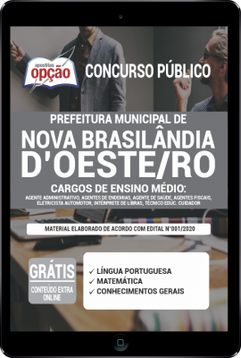 Apostila Prefeitura de Nova Brasilândia do Oeste - RO em PDF - Cargos de Ensino Médio