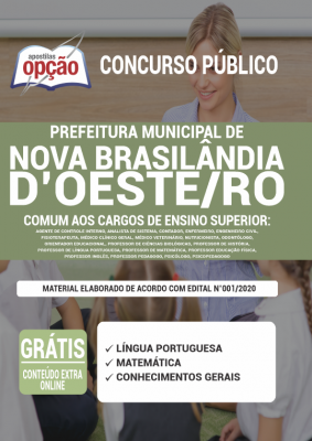 Apostila Prefeitura de Nova Brasilândia do Oeste - RO - Comum aos Cargos de Ensino Superior