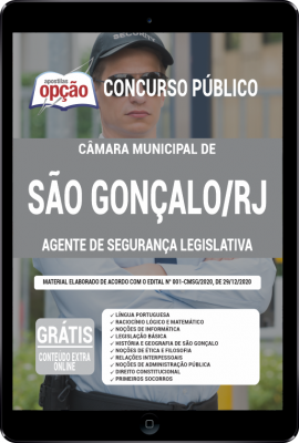 Apostila Câmara de São Gonçalo - RJ em PDF - Agente de Segurança Legislativa