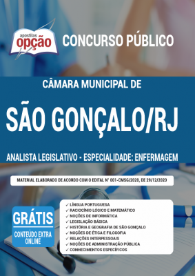 Apostila Câmara de São Gonçalo - RJ - Analista Legislativo - Especialidade: Enfermagem