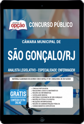Apostila Câmara de São Gonçalo - RJ em PDF - Analista Legislativo - Especialidade: Enfermagem
