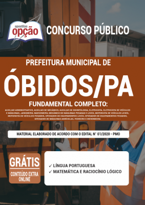 Apostila Prefeitura de Óbidos - PA - Fundamental Completo