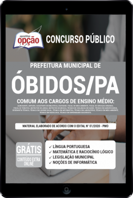 Apostila Prefeitura de Óbidos - PA em PDF - Comum aos Cargos de Ensino Médio