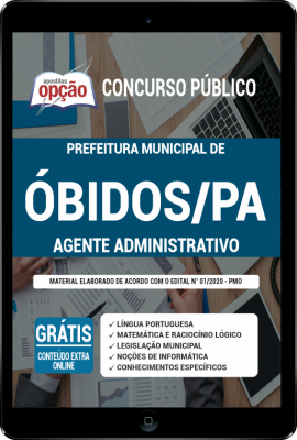 Apostila Prefeitura de Óbidos - PA em PDF - Agente Administrativo
