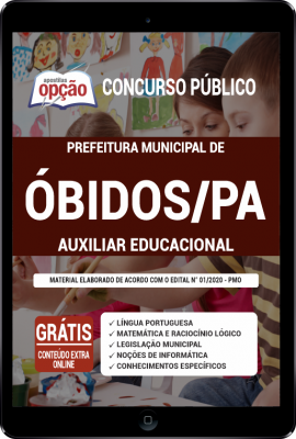 Apostila Prefeitura de Óbidos - PA em PDF - Auxiliar Educacional