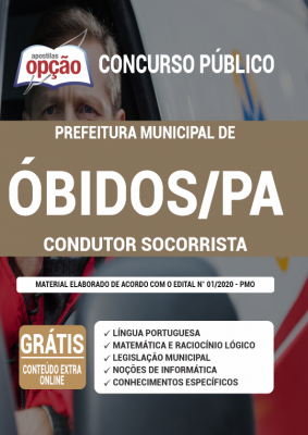 Apostila Prefeitura de Óbidos - PA - Condutor Socorrista