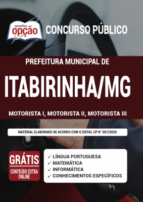 Apostila Prefeitura de Itabirinha - MG - Motorista I, Motorista II e Motorista III