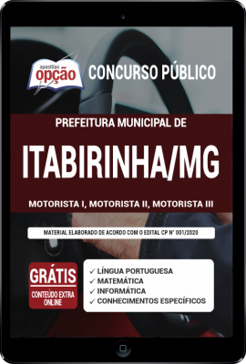 Apostila Prefeitura de Itabirinha - MG  em PDF - Motorista I, Motorista II e Motorista III