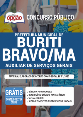 Apostila Prefeitura de Buriti Bravo - MA - Auxiliar de Serviços Gerais