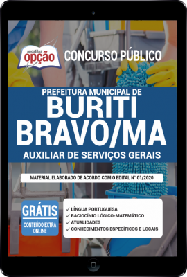 Apostila Prefeitura de Buriti Bravo - MA em PDF - Auxiliar de Serviços Gerais