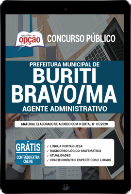 Apostila Prefeitura de Buriti Bravo - MA em PDF - Agente Administrativo