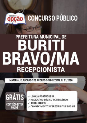 Apostila Prefeitura de Buriti Bravo - MA - Recepcionista