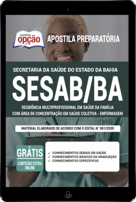 Apostila SESAB-BA em PDF - Residência Multiprofissional em Saúde da Família com Área de Concentração em Saúde Coletiva (Enfermagem)