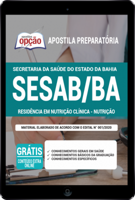 Apostila SESAB-BA em PDF - Residência em Nutrição Clínica-Nutrição