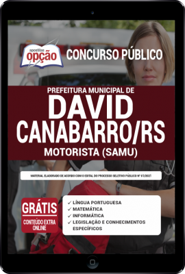 Apostila Prefeitura de David Canabarro - RS em PDF - Motorista (SAMU)