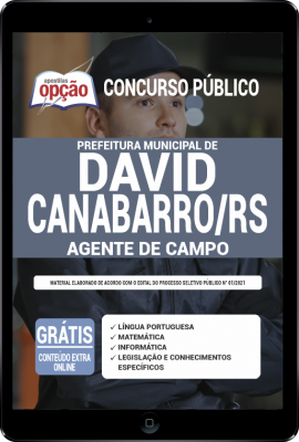 Apostila Prefeitura de David Canabarro - RS em PDF - Agente de Campo