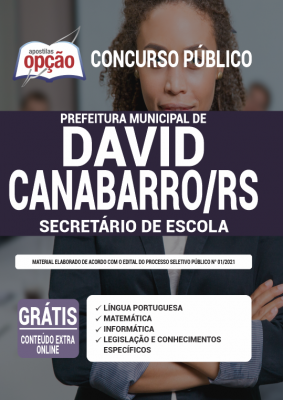 Apostila Prefeitura de David Canabarro - RS - Secretário de Escola