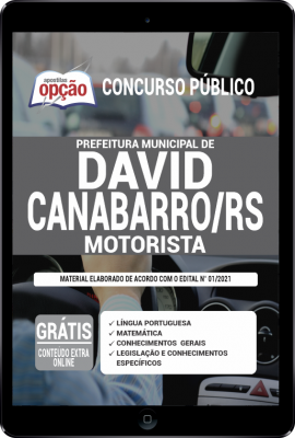 Apostila Prefeitura de David Canabarro - RS em PDF - Motorista