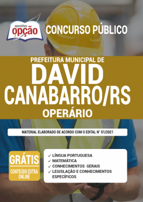 Apostila Prefeitura de David Canabarro - RS - Operário