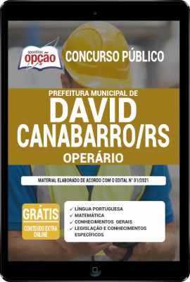 Apostila Prefeitura de David Canabarro - RS em PDF - Operário
