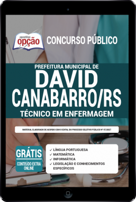 Apostila Prefeitura de David Canabarro - RS em PDF - Técnico em Enfermagem