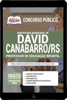 Apostila Prefeitura de David Canabarro - RS em PDF - Professor de Educação Infantil
