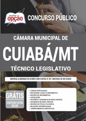 Apostila Câmara de Cuiabá - MT - Técnico Legislativo