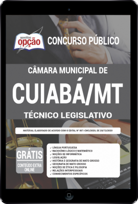 Apostila Câmara de Cuiabá - MT em PDF - Técnico Legislativo