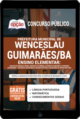 Apostila Prefeitura de Wenceslau Guimarães - BA em PDF - Ensino Elementar