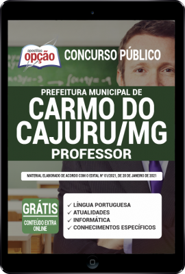 Apostila Prefeitura de Carmo do Cajuru - MG em PDF - Professor