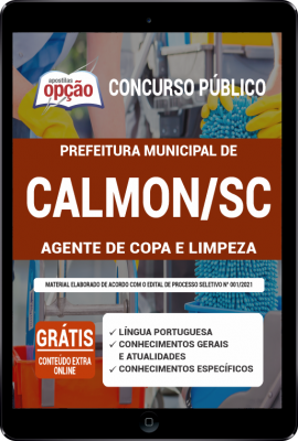Apostila Prefeitura de Calmon - SC em PDF - Agente de Copa e Limpeza