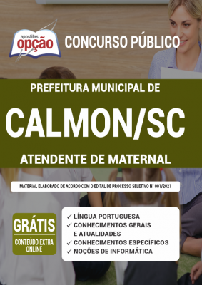 Apostila Prefeitura de Calmon - SC - Atendente de Maternal