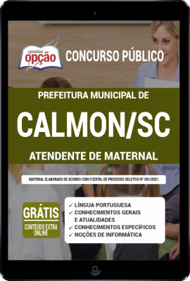 Apostila Prefeitura de Calmon - SC em PDF - Atendente de Maternal