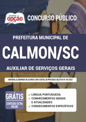 Apostila Prefeitura de Calmon - SC - Auxiliar de Serviços Gerais